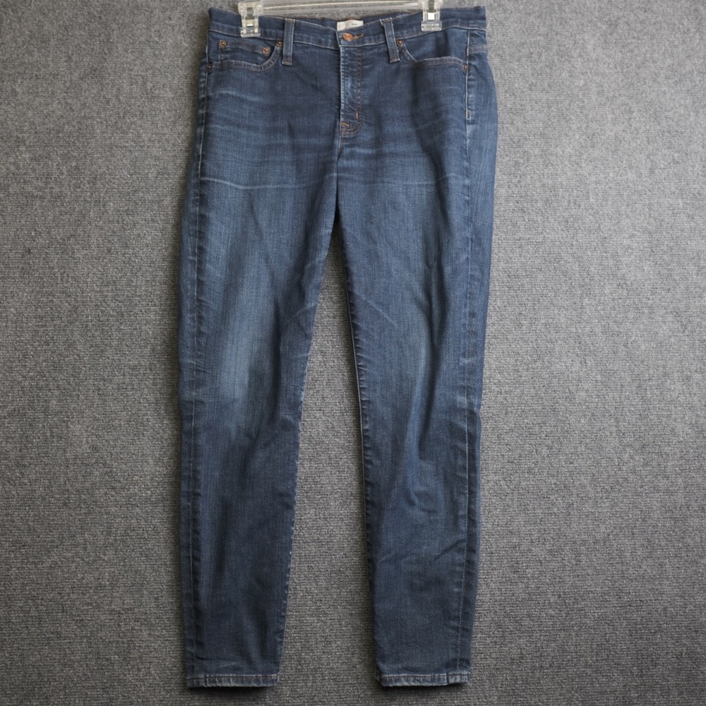 J.Crew 8" Toothpick Skinny Jeans Womens 30 Blue Denim Ankle Pants Classic Career
